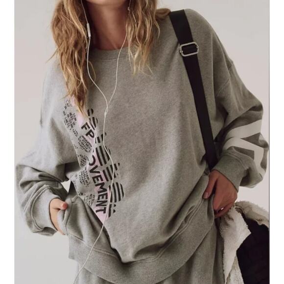 Free People Tops - Free People Movement All Star Logo Pullover Sweatshirt Medium